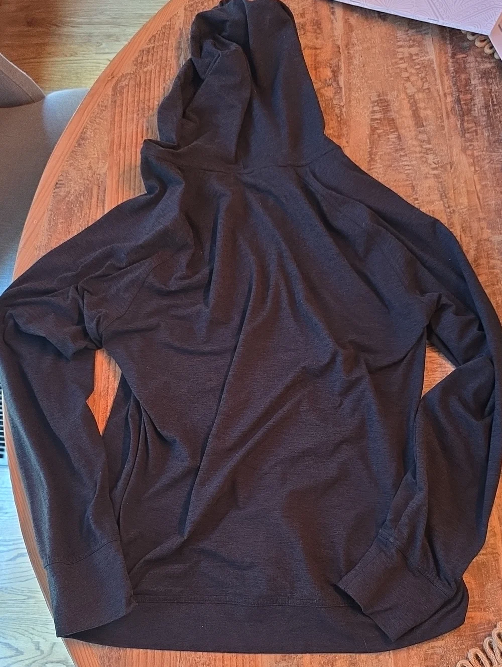 GAP Brushed Tech Jersey Zip-Up Hoodie in Charcoal